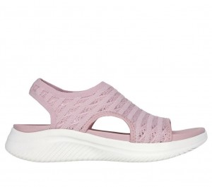 Pink Skechers Ultra Flex 3.0 - Replay Women's Sandals | OZMR-32716