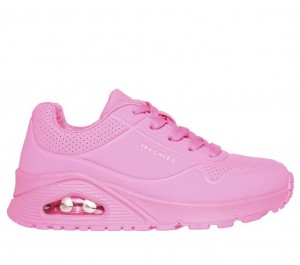 Pink Skechers Uno Gen1 - Neon Glow Girls' Sneakers | CBQA-71568