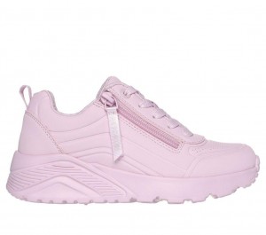 Pink Skechers Uno Lite - Easy Zip Girls' Sneakers | AXVN-64081