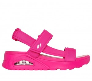 Pink Skechers Uno - Fun Stand Women's Sandals | MDTY-96837