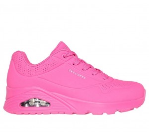 Pink Skechers Uno - Stand On Air Women's Sneakers | GNWL-04589