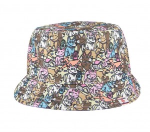 Purple Skechers Bobs Puppy Party Reversible Bucket Women's Hats | VGWE-57168