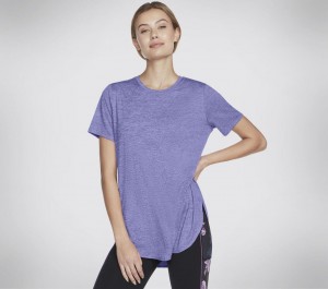 Purple Skechers Go Dri Swift Tunic Women's T-Shirt | UOQH-36189