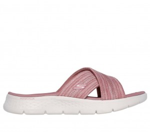 Purple Skechers Go Walk Flex - Impressed Women's Sandals | JTSO-89317