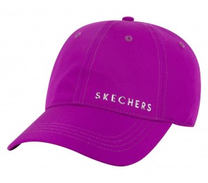 Purple Skechers Skech-shine Foil Baseball Women's Hats | EQOB-48172