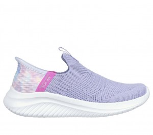 Purple Skechers Slip-ins: Ultra Flex 3.0 - Colory Wild Girls' Sneakers | APKR-40982