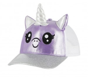 Purple Skechers Unicorn Sparkle Trucker Men's Hats | LDSR-34017