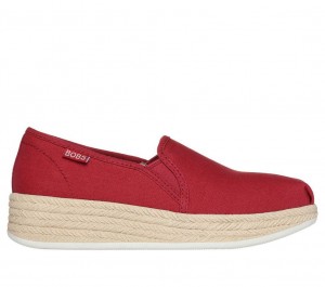 Red Skechers Bobs Urban Highlites Women's Slip On | WFGI-36089