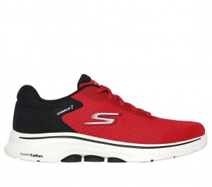 Red Skechers Go Walk 7 - The Construct Men's Sneakers | OIHF-65731