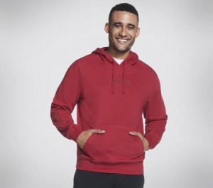 Red Skechers Skech-sweats Incognito Men's Hoodie | UNMF-97580