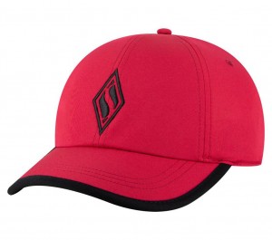 Red Skechers Skechweave Diamond Colorblock Women's Hats | AQRU-35724