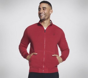 Red Skechers The Hoodless Hoodie Go Walk Everywhere Men's Jackets | DGTH-43527