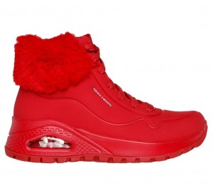 Red Skechers Uno Rugged - Fall Air Women's Boots | IHOA-58107