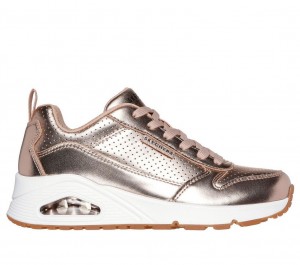 Silver Skechers Uno - Metallixs Women's Sneakers | ZPBI-84069