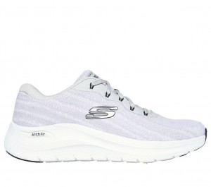 White Skechers Arch Fit 2.0 - Road Wave Men's Sneakers | UJZN-10279