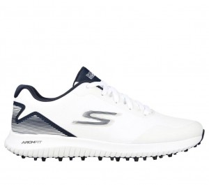 White Skechers Arch Fit Go Golf Max 2 Men's Walking Shoes | RPDV-59041