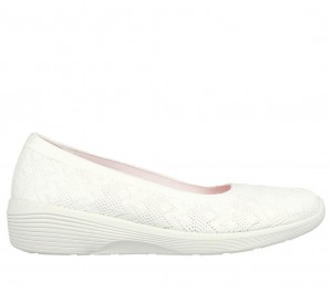 White Skechers Arya - Sweet Sentiment Women's Flats | GRBO-27158