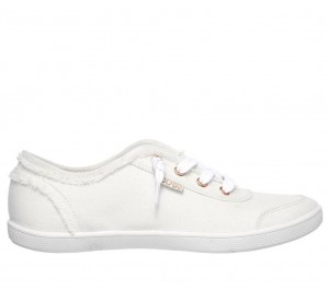 White Skechers Bobs B Cute Women's Slip On | PWTU-76849