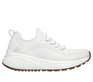 White Skechers Bobs Sport Sparrow 2.0 - Allegiance Crew Women's Sneakers | HBEV-04275