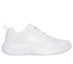 White Skechers Bounder Boys' Sneakers | LUTR-78194