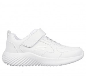 White Skechers Bounder - Power Study Boys' Sneakers | BWFS-96014