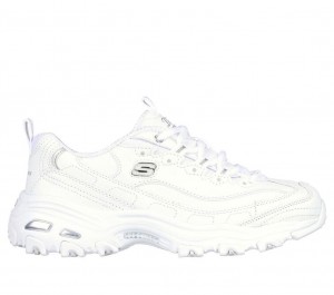 White Skechers D'lites - Fresh Start Women's Sneakers | WQZC-63271