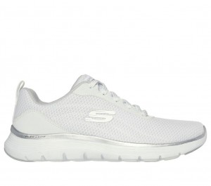 White Skechers Flex Appeal 5.0 - Uptake Women's Sneakers | BSOZ-23945