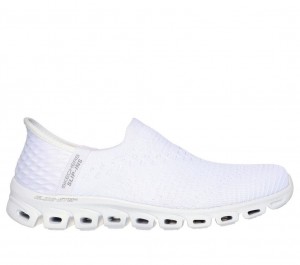 White Skechers Glide-step - Enchanting Women's Slip On | NJMA-21860