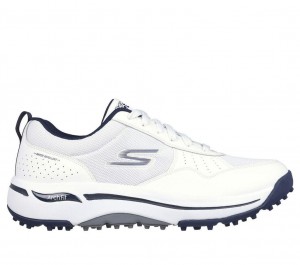 White Skechers Go Golf Arch Fit - Line Up Men's Walking Shoes | TLEY-36705