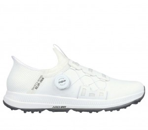 White Skechers Go Golf Elite 5 - Slip 'in Men's Slip On | ZNPU-93876