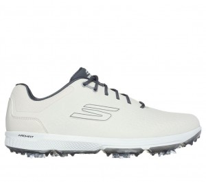 White Skechers Go Golf Pro 6 Men's Walking Shoes | LDBU-35208