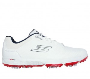 White Skechers Go Golf Pro 6 Men's Walking Shoes | SLWF-58610