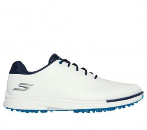 White Skechers Go Golf Tempo Gf Men's Walking Shoes | ICRB-67389