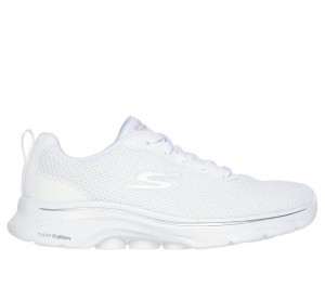 White Skechers Go Walk 7 - Clear Path Women's Sneakers | WGOZ-38076