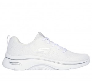 White Skechers Go Walk Arch Fit 2.0 - Varana Women's Sneakers | JLPZ-24589