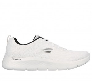 White Skechers Go Walk Flex - Quota Men's Sneakers | OXHS-12807