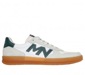 White Skechers Mark Nason: New Wave Cup - The Racket Men's Walking Shoes | STBR-01286