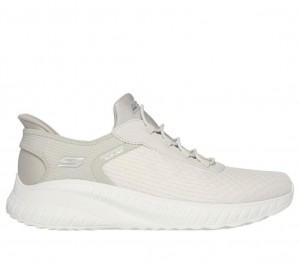 White Skechers Slip-ins: Bobs Sport Squad Chaos Women's Sneakers | KVUO-39715