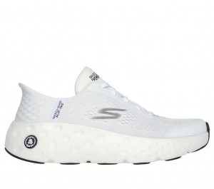 White Skechers Slip-ins: Max Cushioning Hyper Craze Women's Sneakers | UKLC-45907