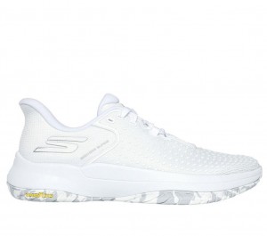 White Skechers Slip-ins: Viper Court Elite Men's Sneakers | XJTS-16580