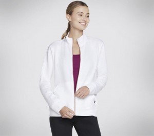 White Skechers The Hoodless Go Walk Everywhere Jacket Women's Hoodie | FMTK-59136