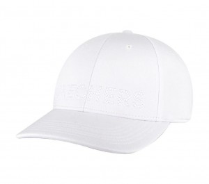 White Skechers Tonal Logo Women's Hats | MFWB-65732