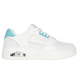 White Skechers Uno Court - Courted Style Women's Sneakers | EXGL-07128