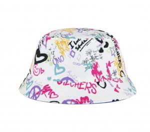 White Skechers Uno Graffiti Bucket Women's Hats | NMTR-20693