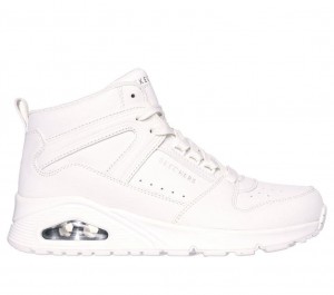 White Skechers Uno - High Regards Women's Sneakers | ENJL-08465