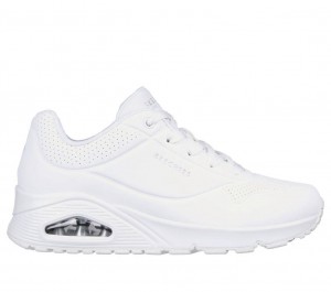 White Skechers Uno - Stand On Air Women's Sneakers | GPFT-29475