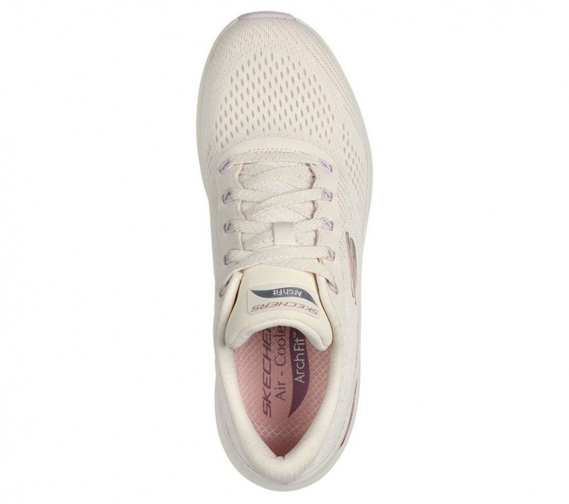 Beige Skechers Arch Fit 2.0 - Big League Women's Sneakers | XYHO-16874