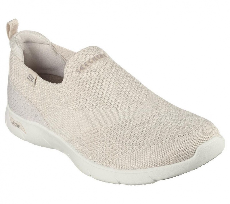 Beige Skechers Arch Fit Refine - Iris Women's Slip On | WDLO-18764