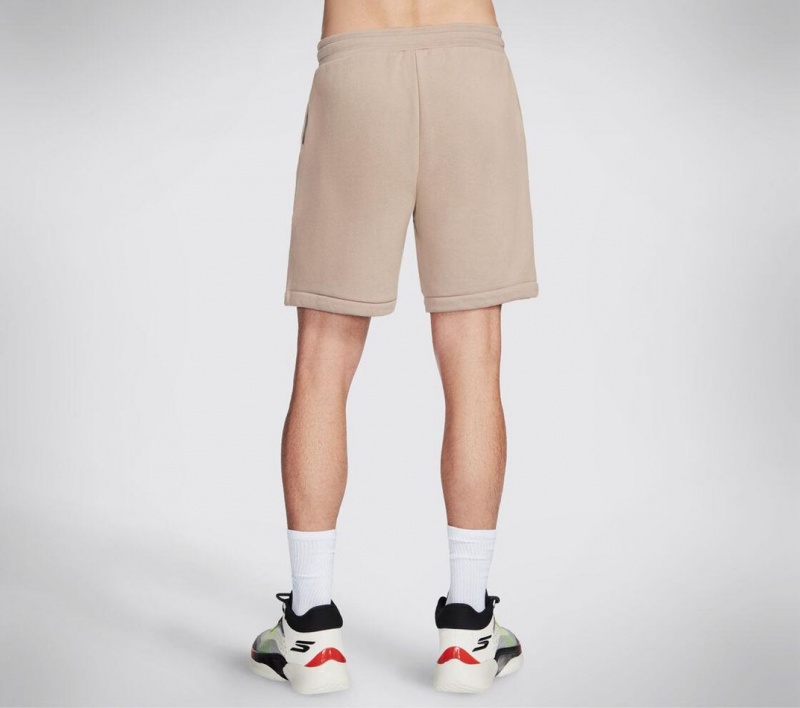 Beige Skechers Basketball: Performance Fleece Men's Shorts | NVCR-20536