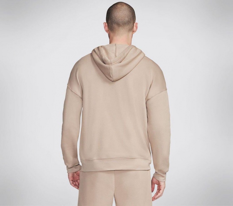 Beige Skechers Basketball: Performance Men's Hoodie | CUOG-56832